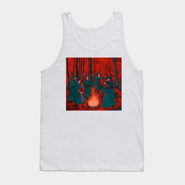 Coven of Witches around the Fire Tank Top by soulfulprintss8